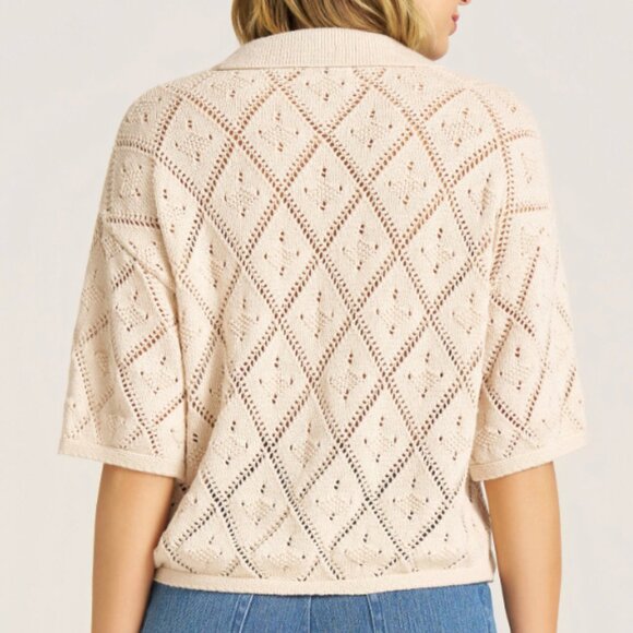 JASMINE CROCHET TOP - NATURAL - Picture 3 of 6